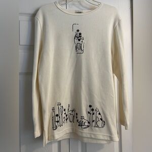 Women’s Vintage Cat Top Tunic Shirt